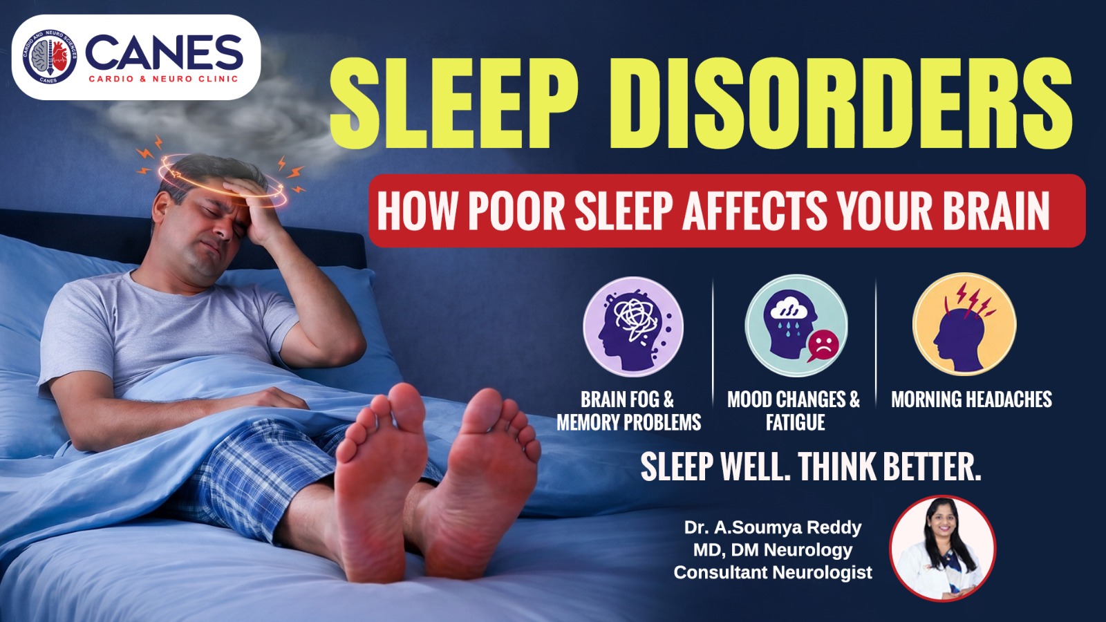 How Sleep Disorders Affect Brain Health | Canes Clinic | Dr soumya neurologist